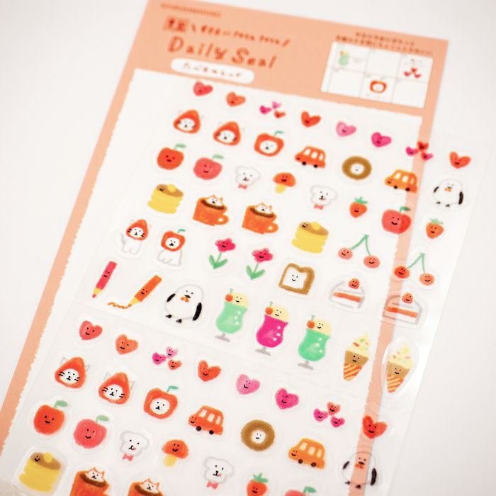 Stickers Daily Seal Food Red
