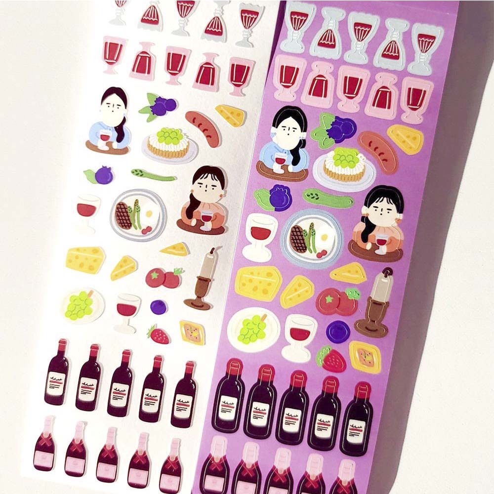 Stickers Drink Wine