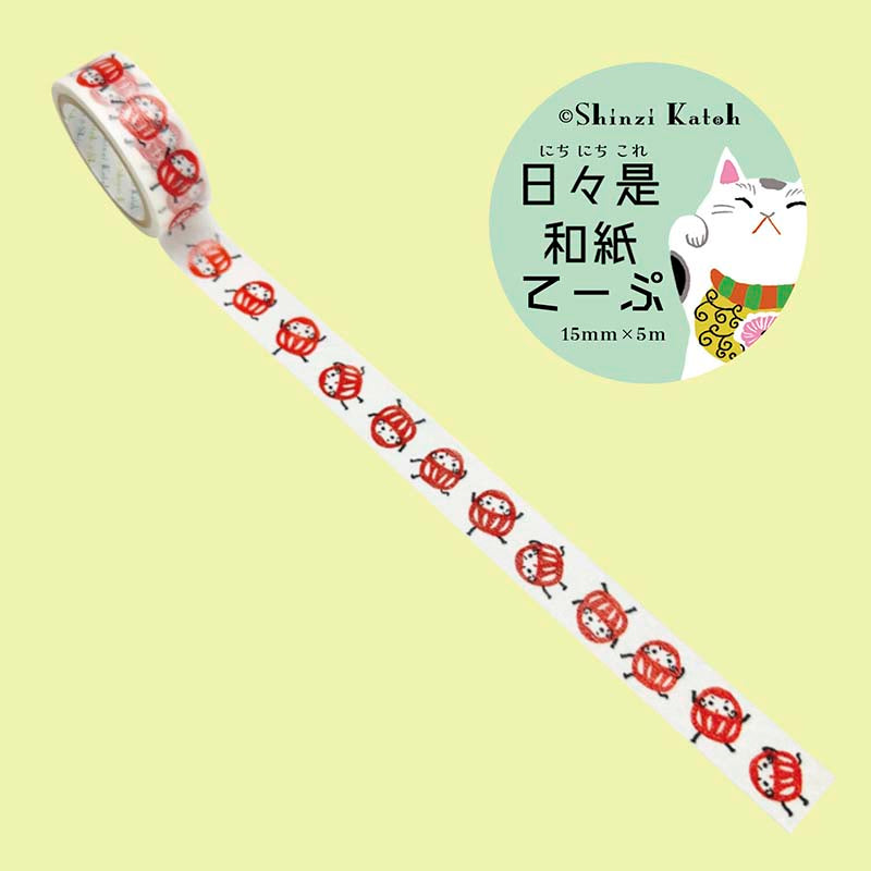 Washi Tape Daruma-san Tumbling
