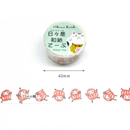 Washi Tape Daruma-san Tumbling