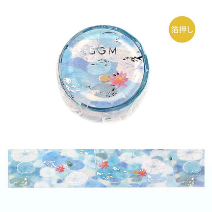 Washi Tape  Foil Dreaming Landscape Lotus Pond