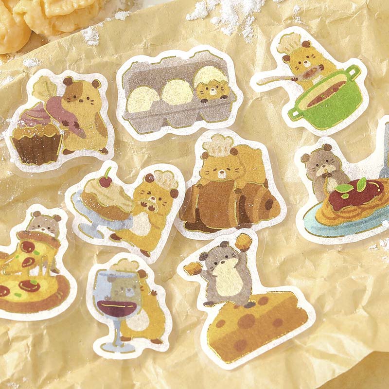 Stickers Dress-Up Animals Hamster Bistro