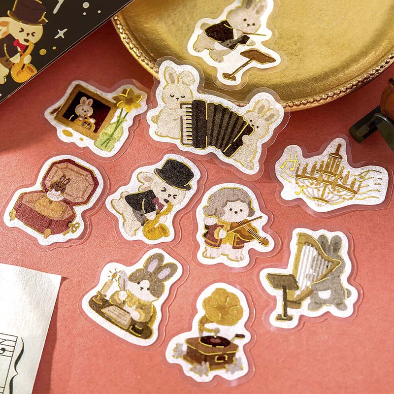 Stickers Dress-Up Animals Rabbit Orchestra