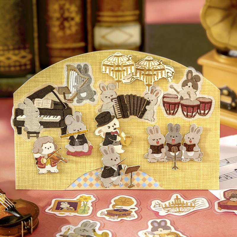 Stickers Dress-Up Animals Rabbit Orchestra