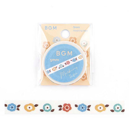 Washi Tape Slim Dusty Flower
