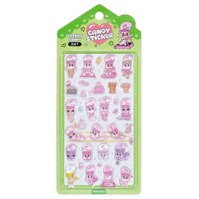 Stickers Esther Bunny Candy Green