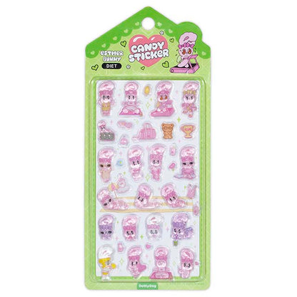 Stickers Esther Bunny Candy Green