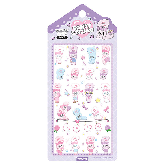 Stickers Esther Bunny Candy Purple