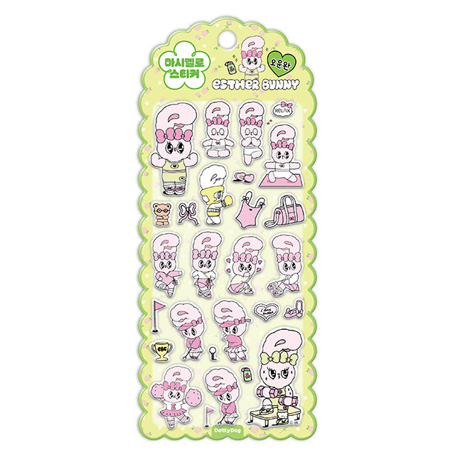 Stickers Esther Bunny Marshmallow Green