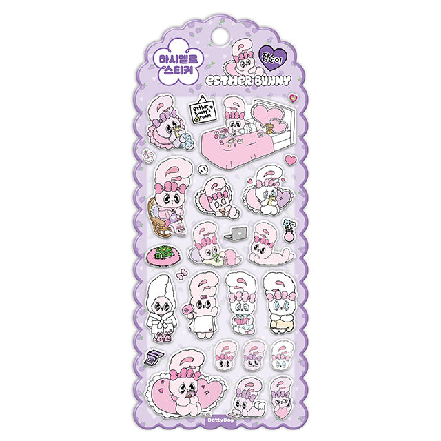 Stickers Esther Bunny Marshmallow Purple