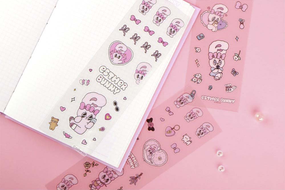 Stickers Esther Bunny PVC Cream Bunny