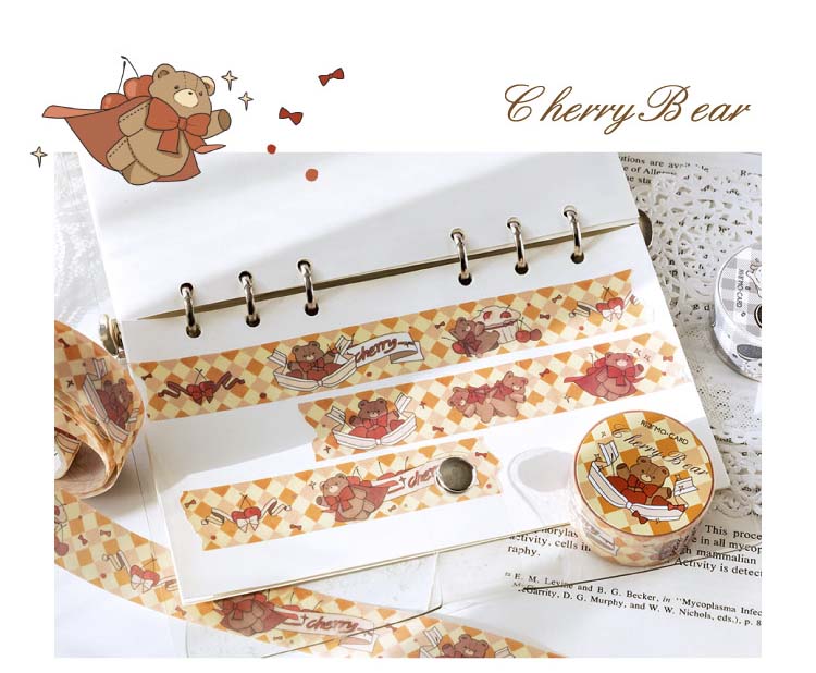 Washi Tape Fairytale Courtyard Cherry Bear