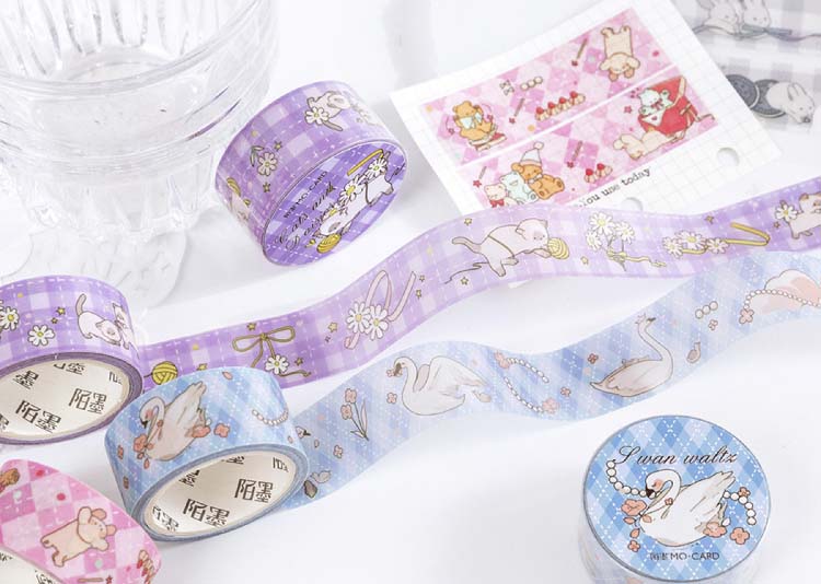 Washi Tape Fairytale Courtyard Swan