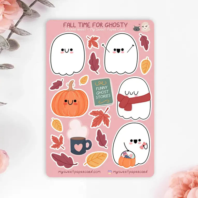 Stickers Fall Time For Ghosty