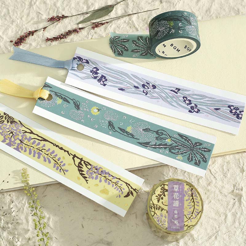Washi Tape Foil Flower Grass Album Dandelion