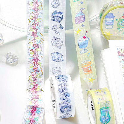 Washi Tape Foil Flower Line