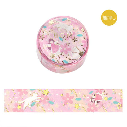 Washi Tape Foil Flower Story Peach Flower