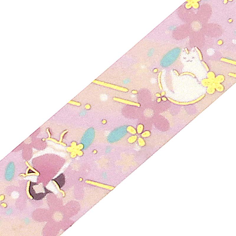 Washi Tape Foil Flower Story Peach Flower