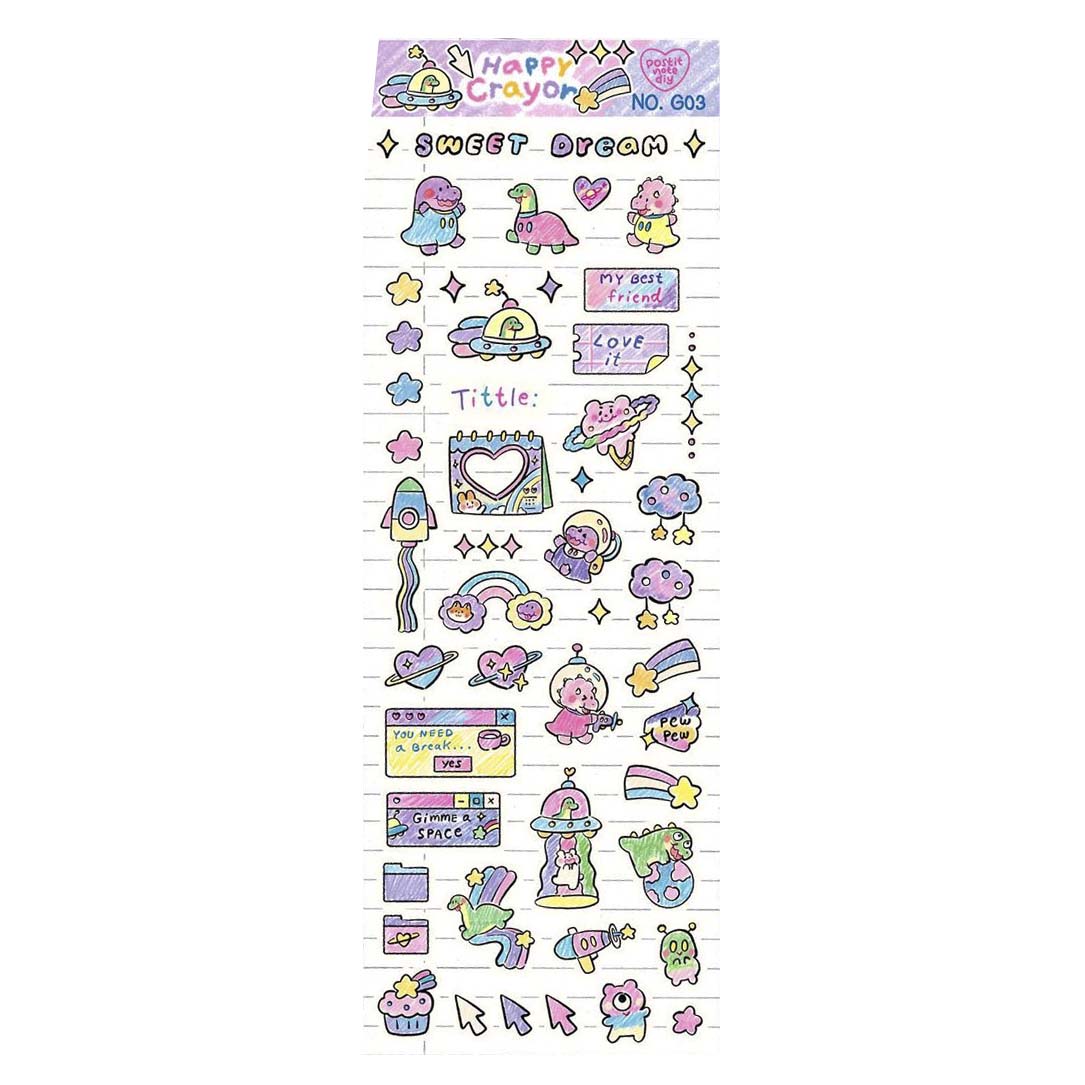 Stickers G3 Happy Crayon Sweet Dream