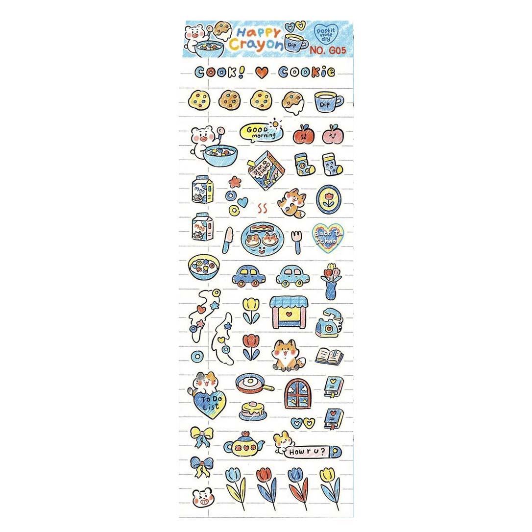 Stickers G5 Happy Crayon Cook Cookie