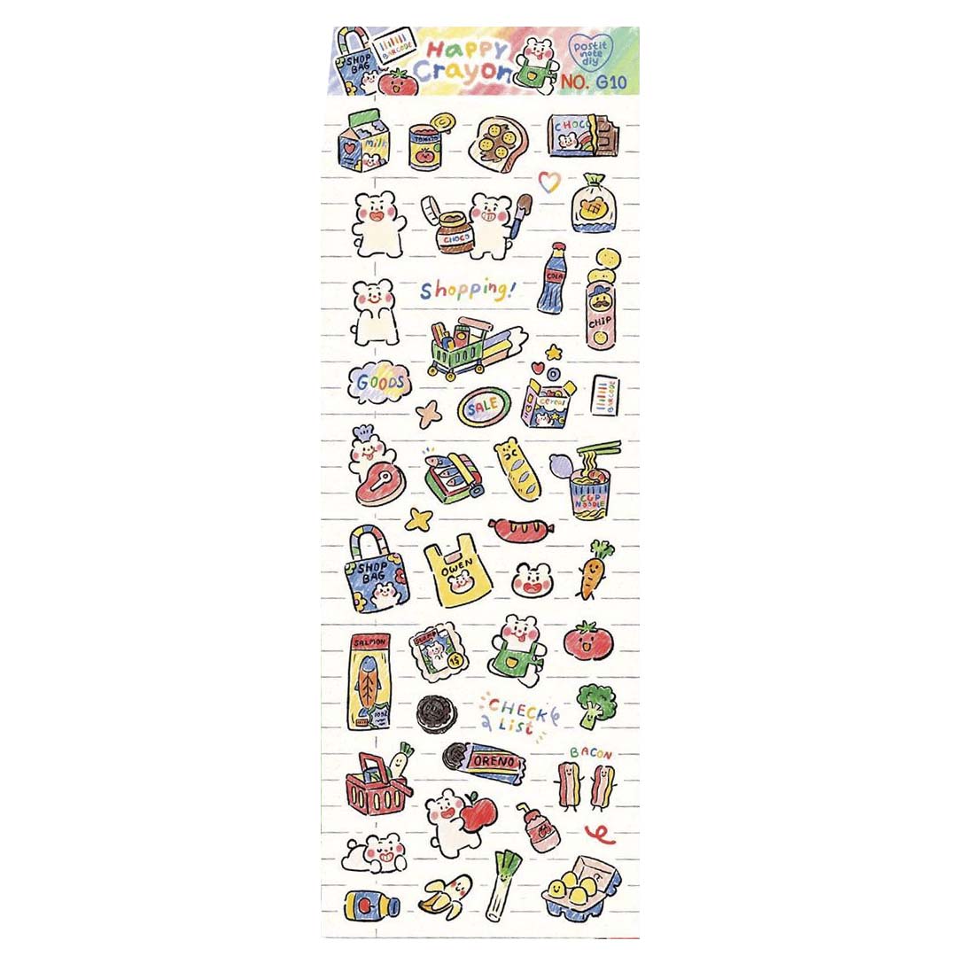 Stickers G10 Happy Crayon Cooking