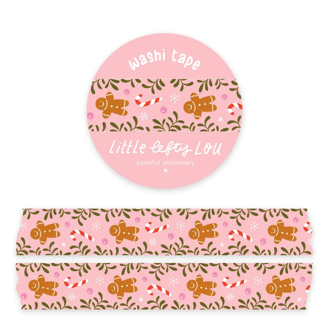 Washi Tape Gingerbread Christmas Vertical