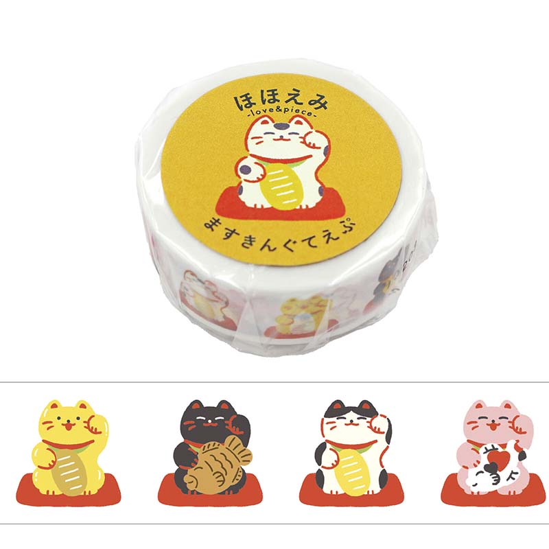 Washi Tape Hohoemi Maneki Neko