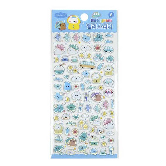 Stickers Hologram Jelly Blue