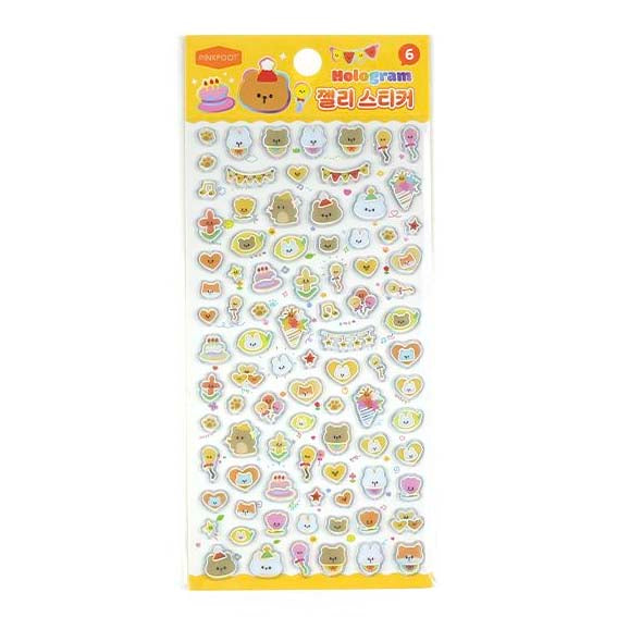 Stickers Hologram Jelly Orange