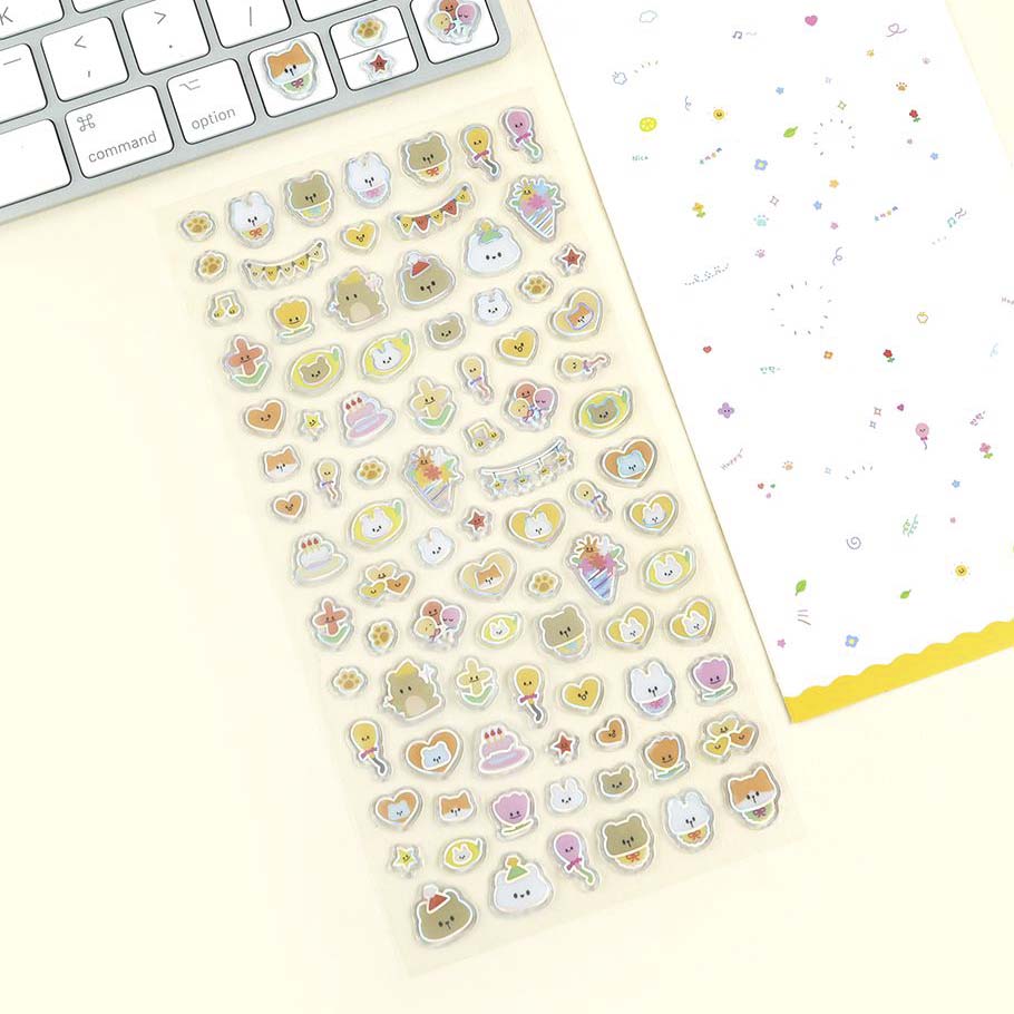 Stickers Hologram Jelly Orange