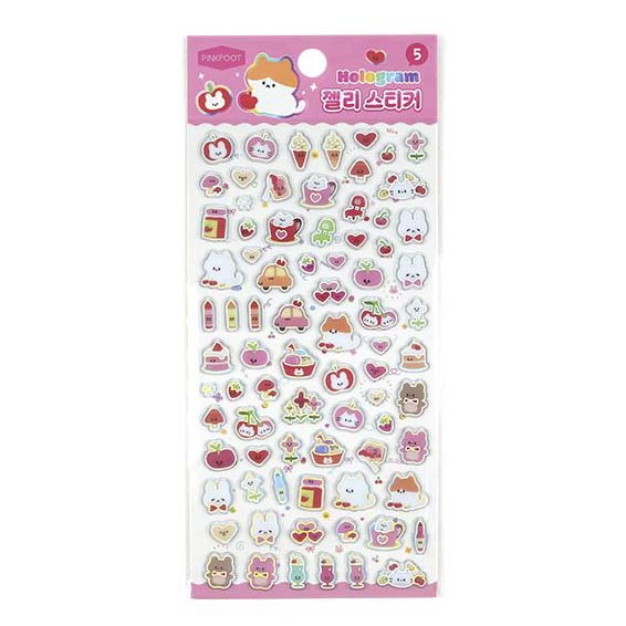Stickers Hologram Jelly Pink