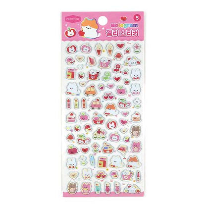 Stickers Hologram Jelly Pink