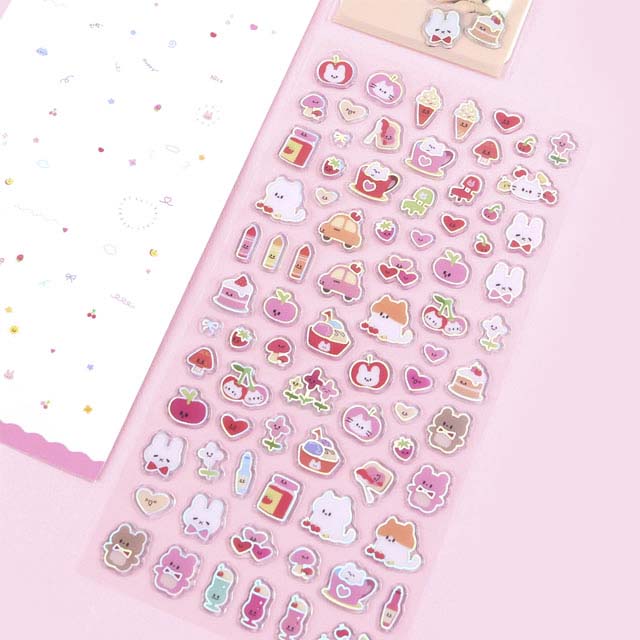 Stickers Hologram Jelly Pink
