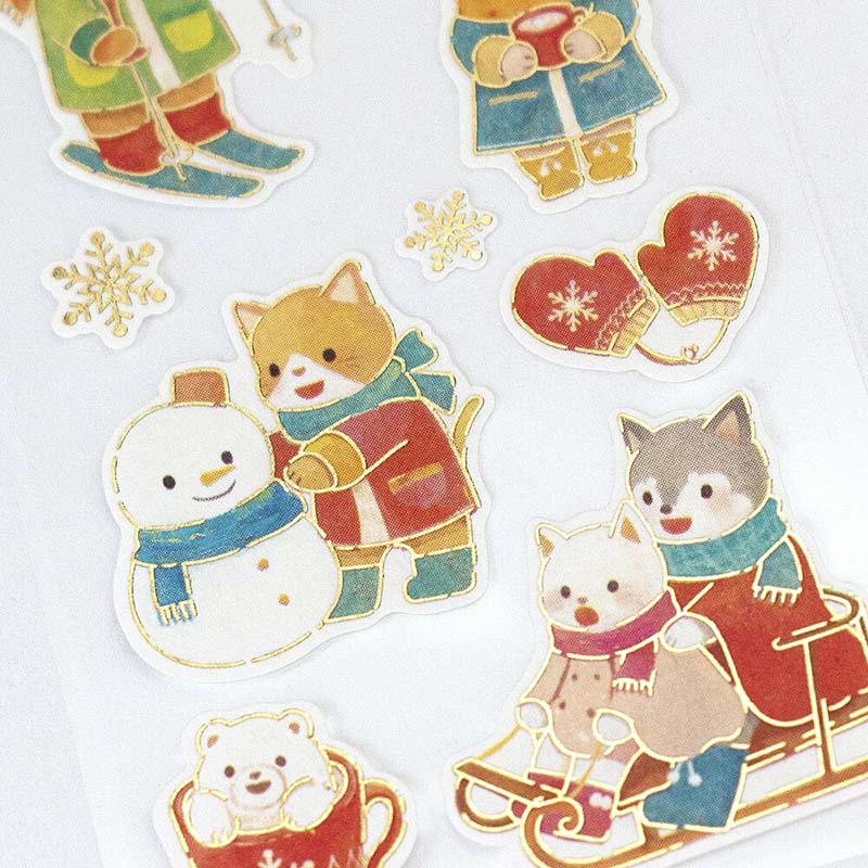 Stickers Japanese Seal Snow Play