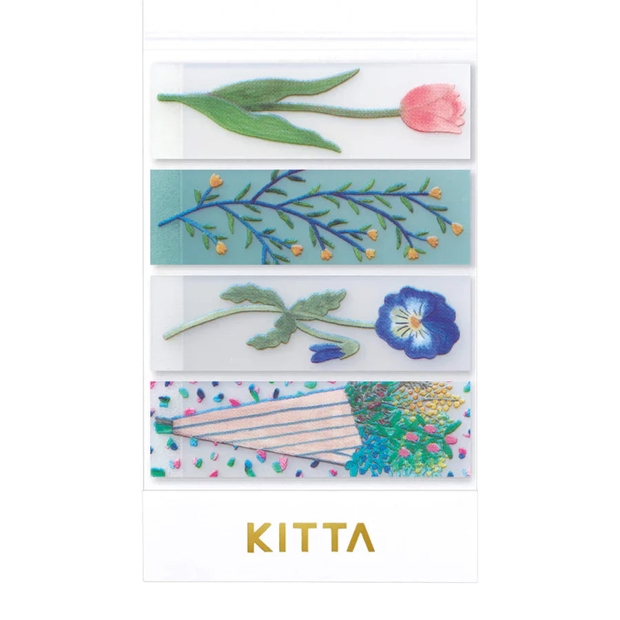 Washi Tape Precortado KITTA Clear Flower
