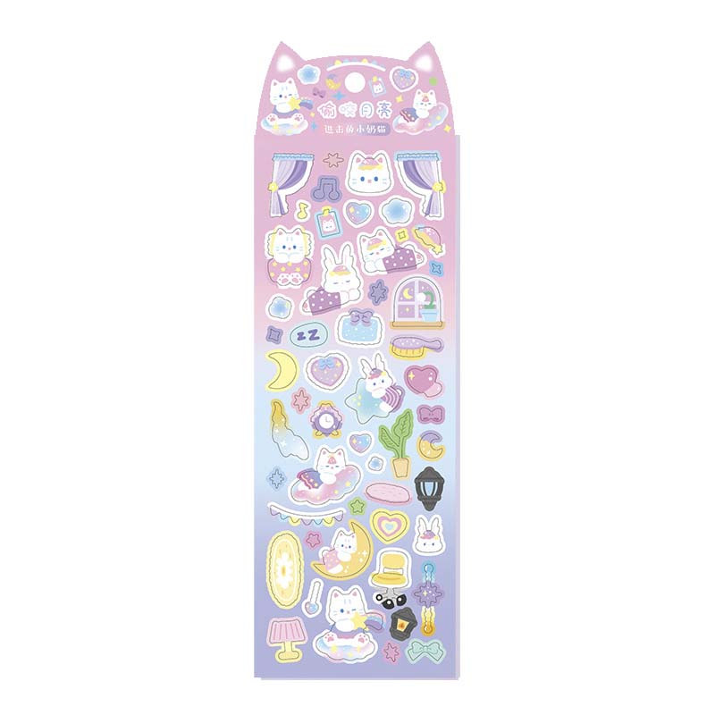 Stickers Kitten On The Offensive Bitting The Moon