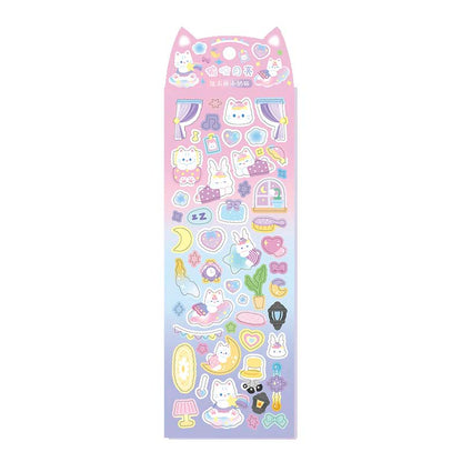 Stickers Kitten On The Offensive Bitting The Moon