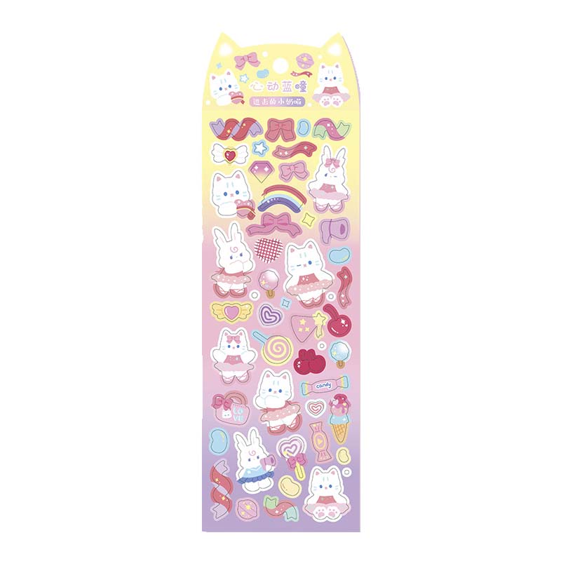 Stickers Kitten On The Offensive Blue Eyes Heartbeat