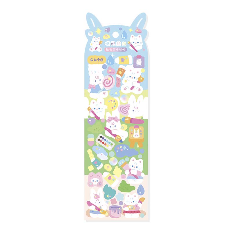 Stickers Kitten On The Offensive Bright Wind