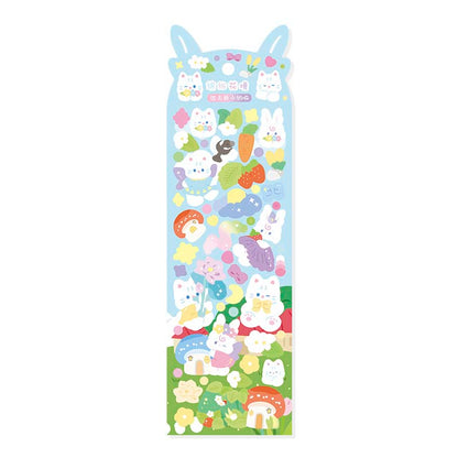 Stickers Kitten On The Offensive Colorful Flowers