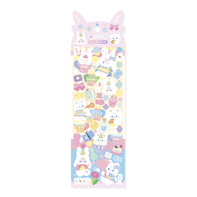 Stickers Kitten On The Offensive Cute Thinking