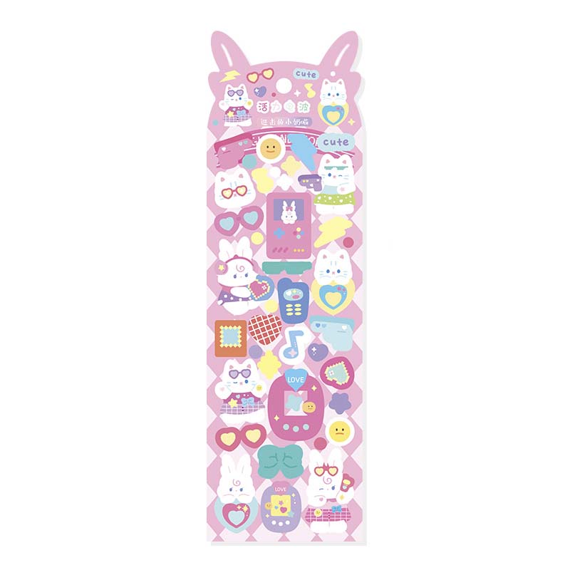 Stickers Kitten On The Offensive Energetic Electric