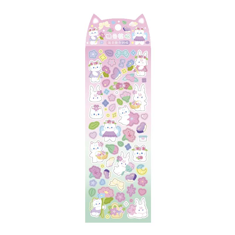 Stickers Kitten On The Offensive Flower Dreams