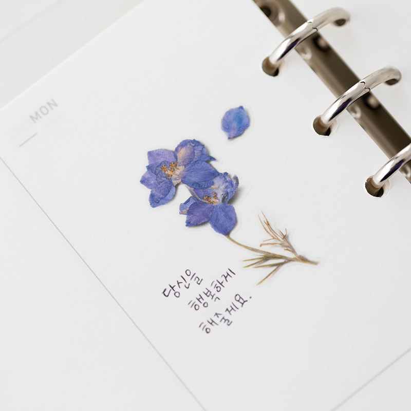 Stickers de Flores Prensadas Larkspur