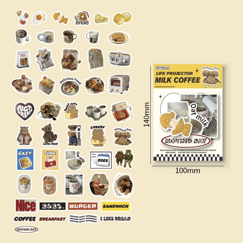 Stickers Life Projector Milk Coffee