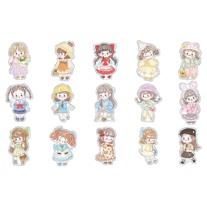 Stickers Little Beans Daily Outfits Lucky Girl