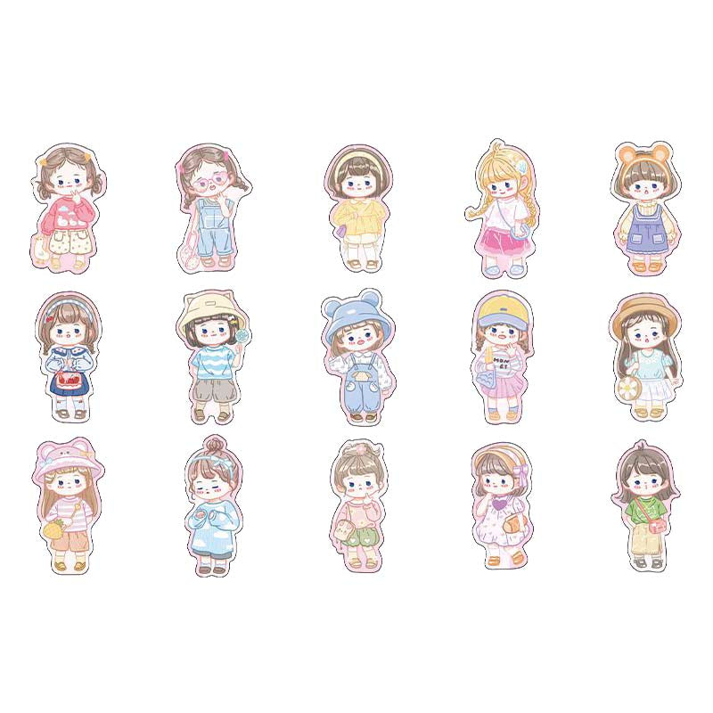 Stickers Little Beans Daily Outfits Beautiful Girl