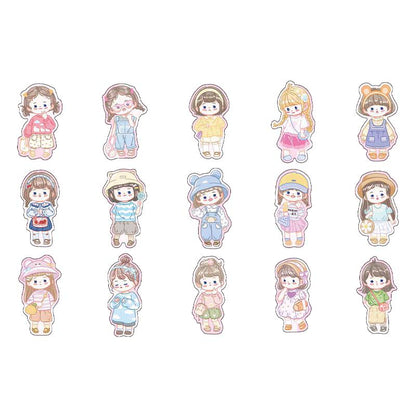 Stickers Little Beans Daily Outfits Beautiful Girl