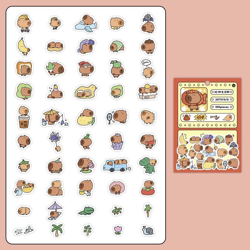 Stickers Lovely Remarks Life Capybara