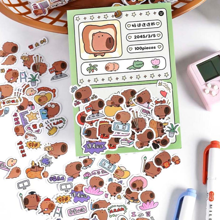 Stickers Lovely Remarks Lucky Capybara